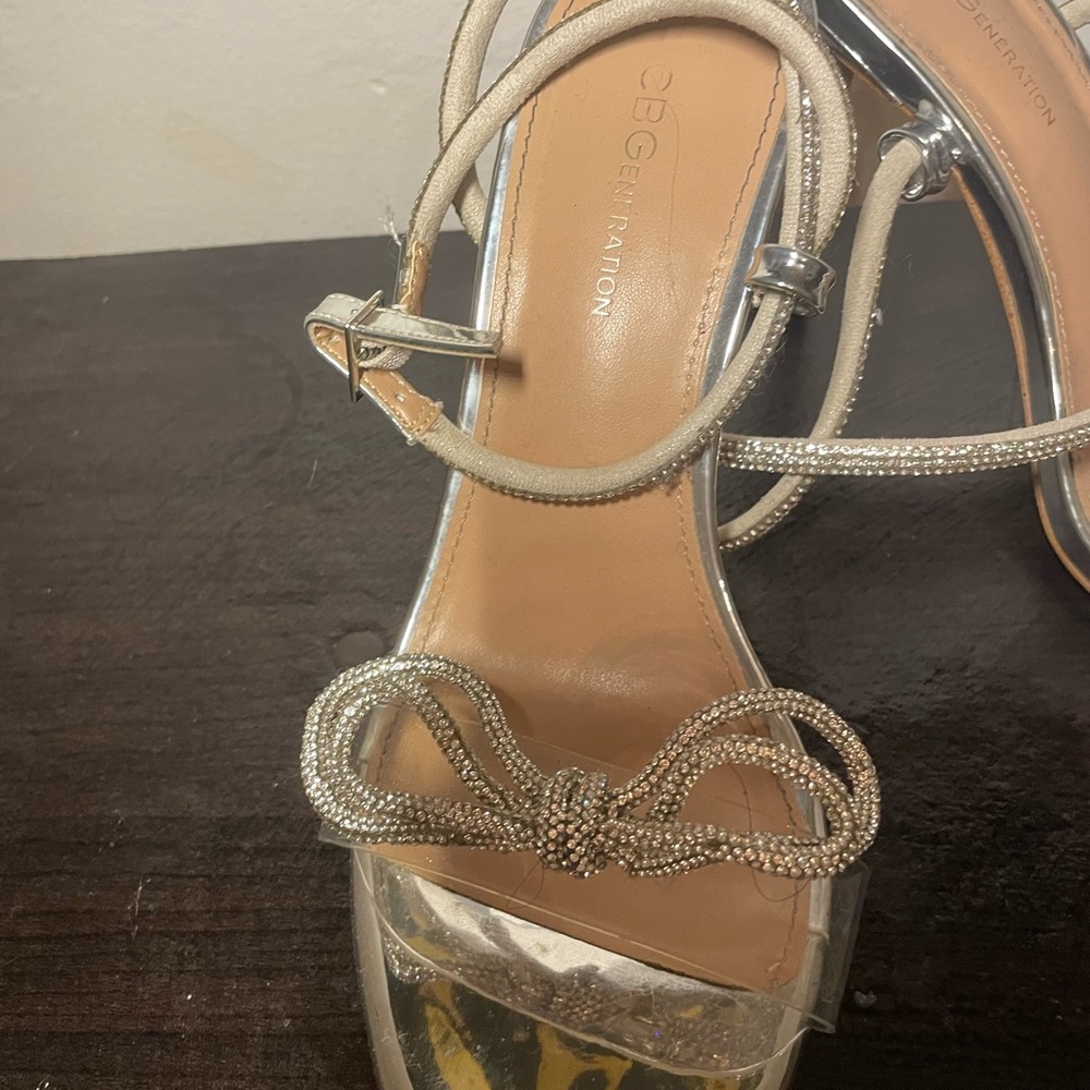 Bcbgeneration Illara Sandal Silver Rhinestone Hee… - image 4